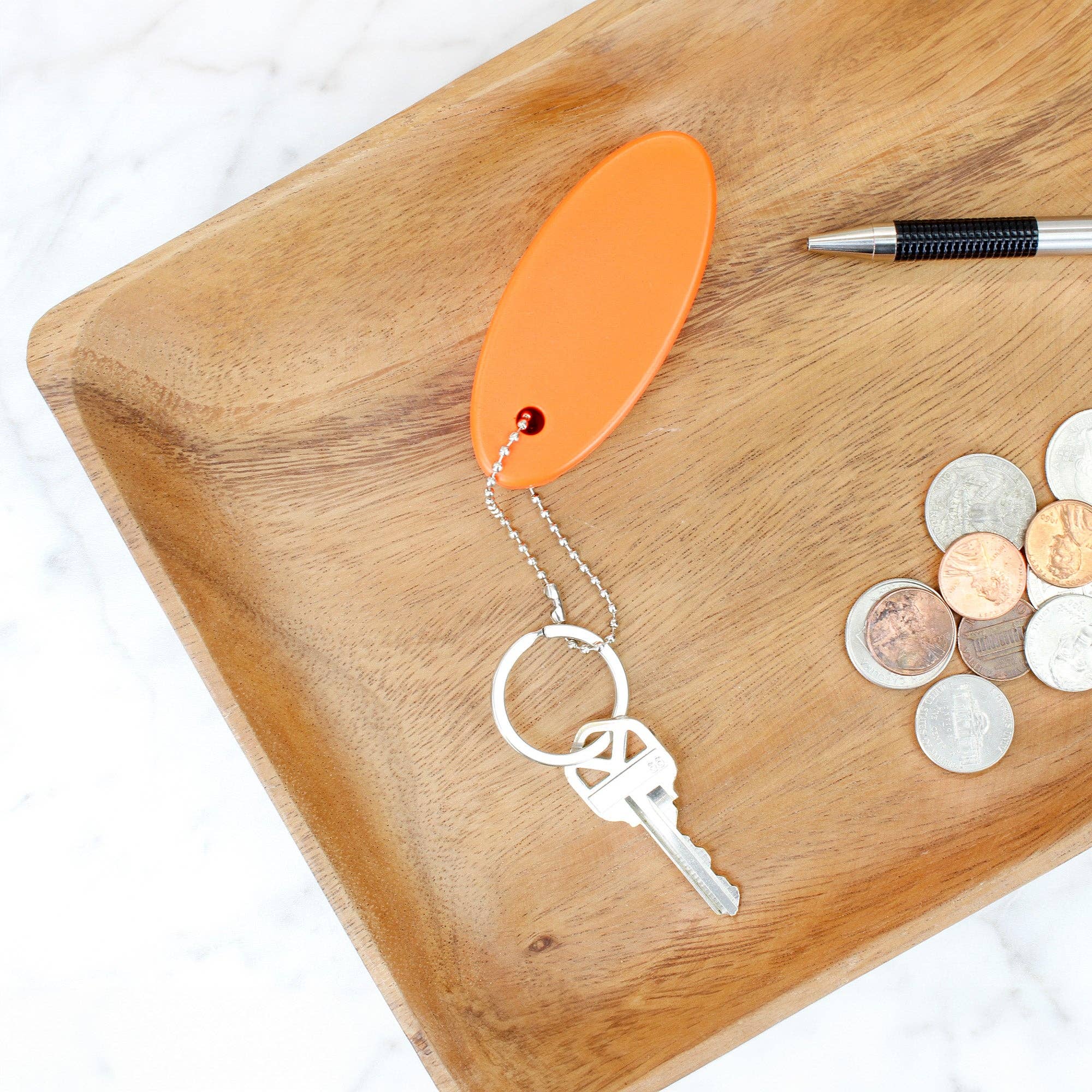 Kurated Korner - Wholesale Keychain - Unisex - Cornucopia Orange Foam Floating Key Chain (2pk)7