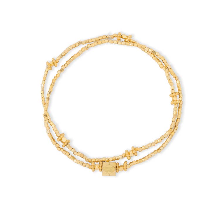 Astrid Gold Beaded Bracelet for wholesale by Ashiana London