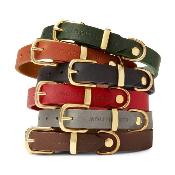 Molly and Stitch - Wholesale Pet Collar - Dog - Butter Leather Dog Collar - Classic Brown1