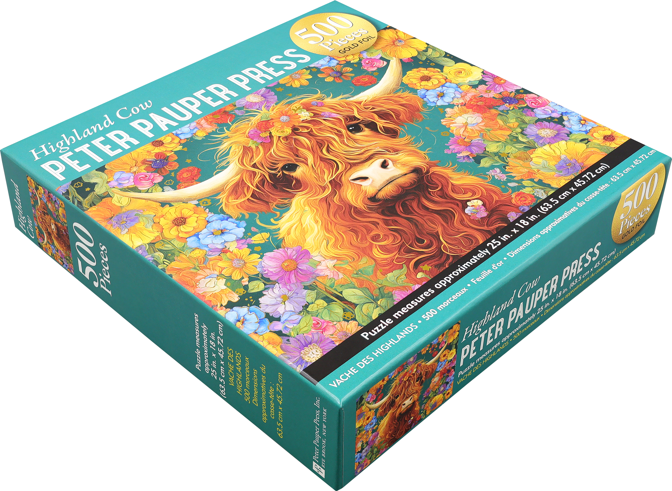 Peter Pauper Press - Wholesale Puzzle - Adult - Highland Cow 500-Piece Jigsaw Puzzle2