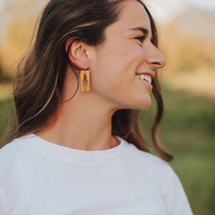 Made of Mountains - Wholesale Dangle Earrings - Pine Silhouette Earrings2