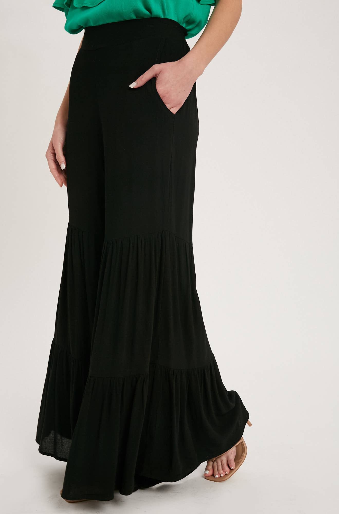 Bluivy – wholesale Byxor - Dam – TIERED VOLANG HÖG MIDJA BREDA BEN BYXOR36