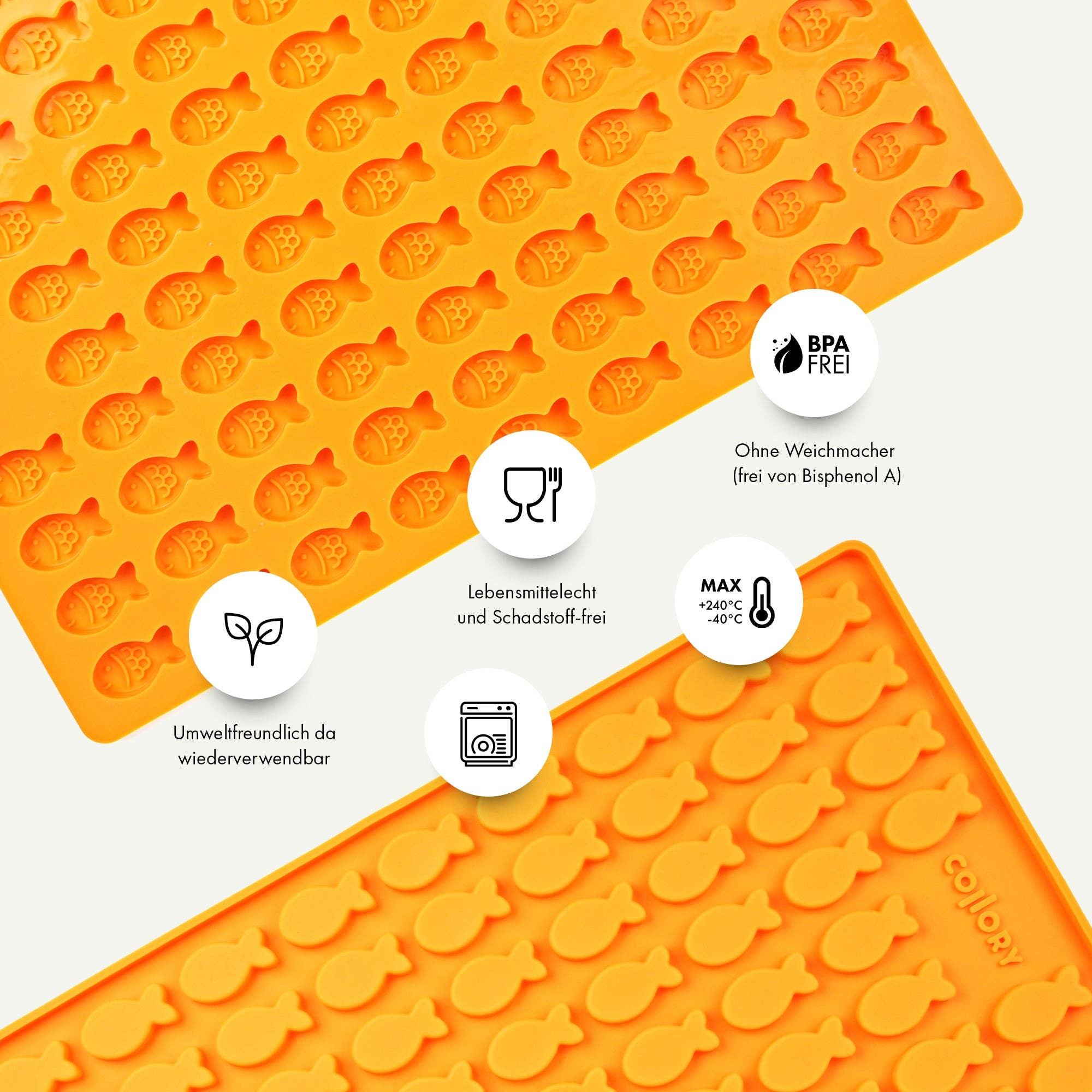 Collory - Wholesale Voedermat - Hond - Visvormige bakmatten voor hondenkoekjes (mini en medium)15