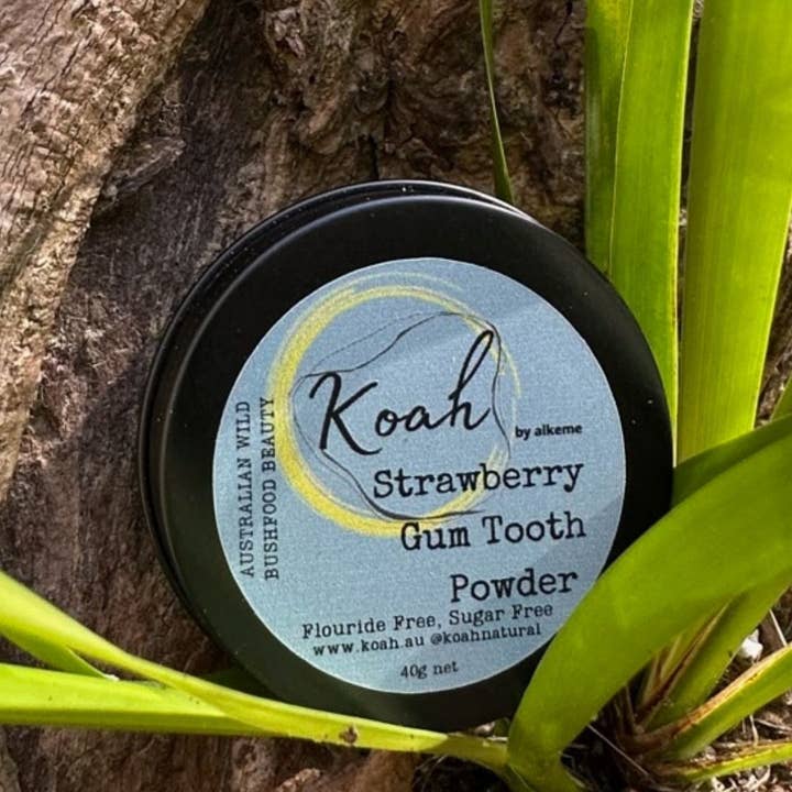 Strawberry Gum Tooth Powder for wholesale by Koah Bush Beauty