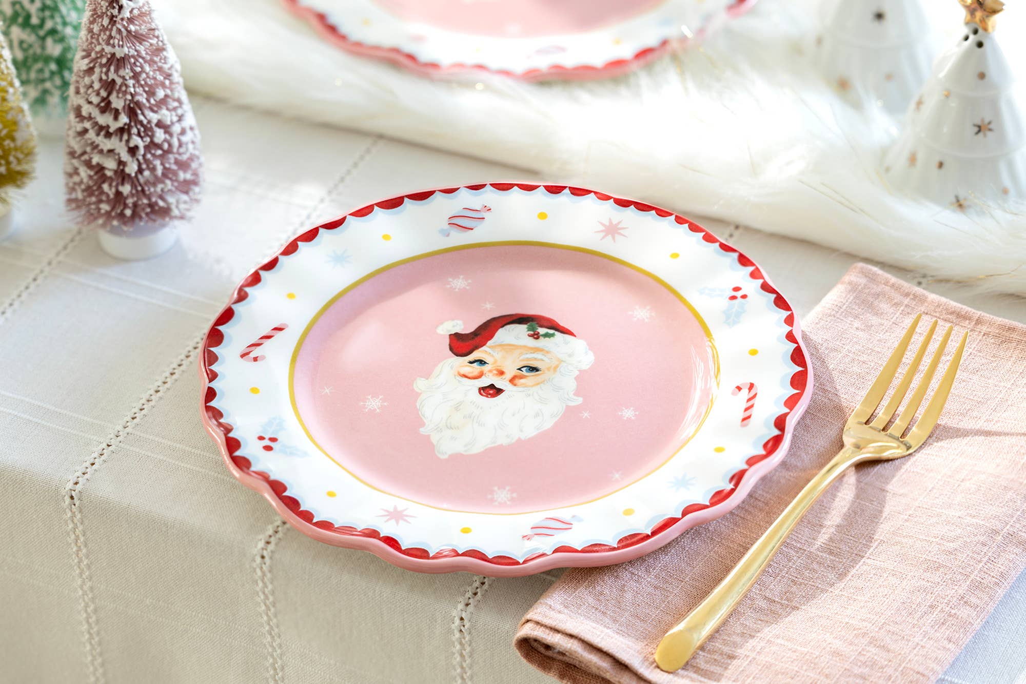 Grace Teaware - Vente Assiette à salade - Assiette à dessert/salade Rose Santa 21,6 cm0