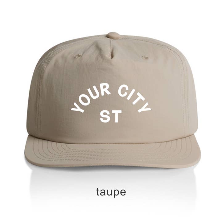 Endless August Supply Co. - Vente Casquette à visière plate – unisexe - Chapeau en nylon personnalisé Arch City | Chapeau avec nom | Chapeau de ville32