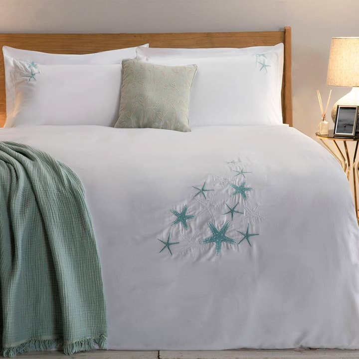 Ensemble housse de couette | Evony - Blanc | Bambou & Coton pour la vente par Pure Harmony