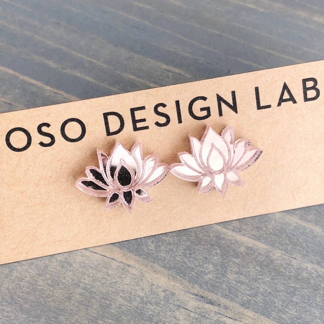 O.S.O. Design Lab - Wholesale Stud/Post Earrings - Lotus Stud Earrings1