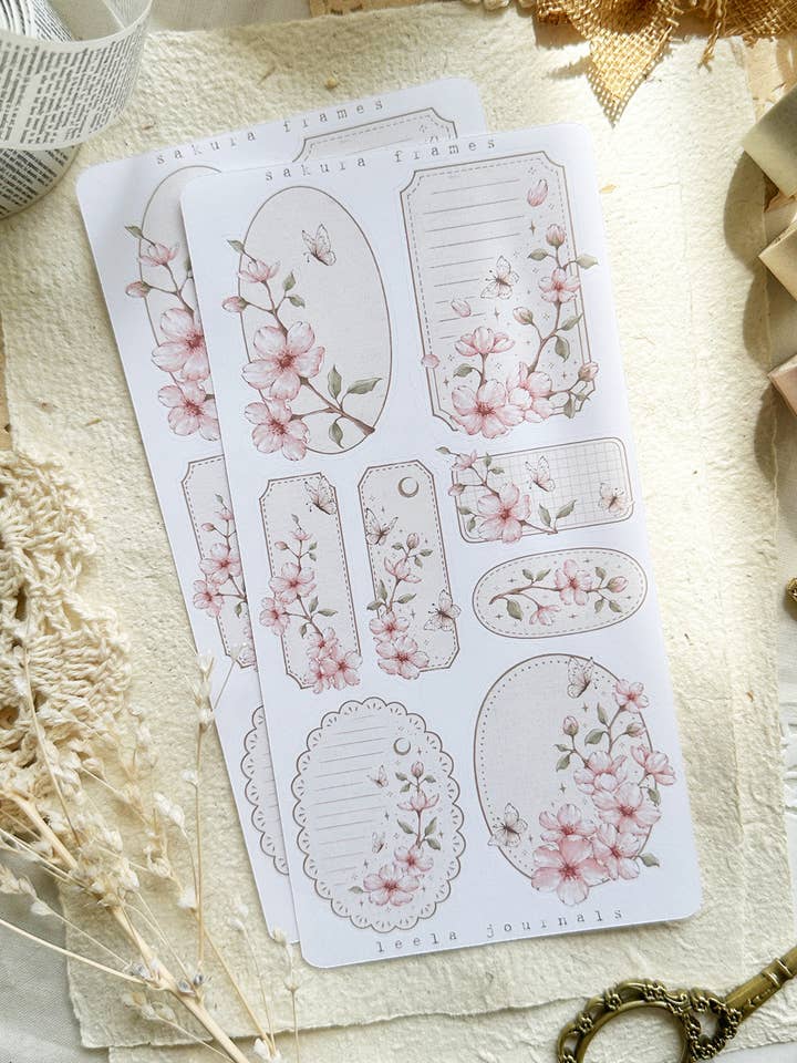 sakura labels sticker sheet for wholesale by leelajournals