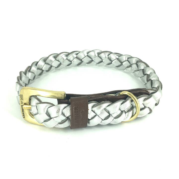 Colar Miniwicker Prata por atacado de LEATHER by beth
