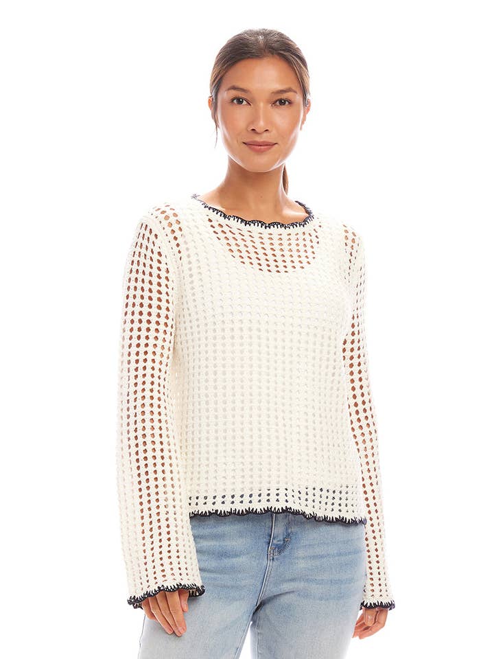 Natural Crochet Sweater for wholesale on Faire
