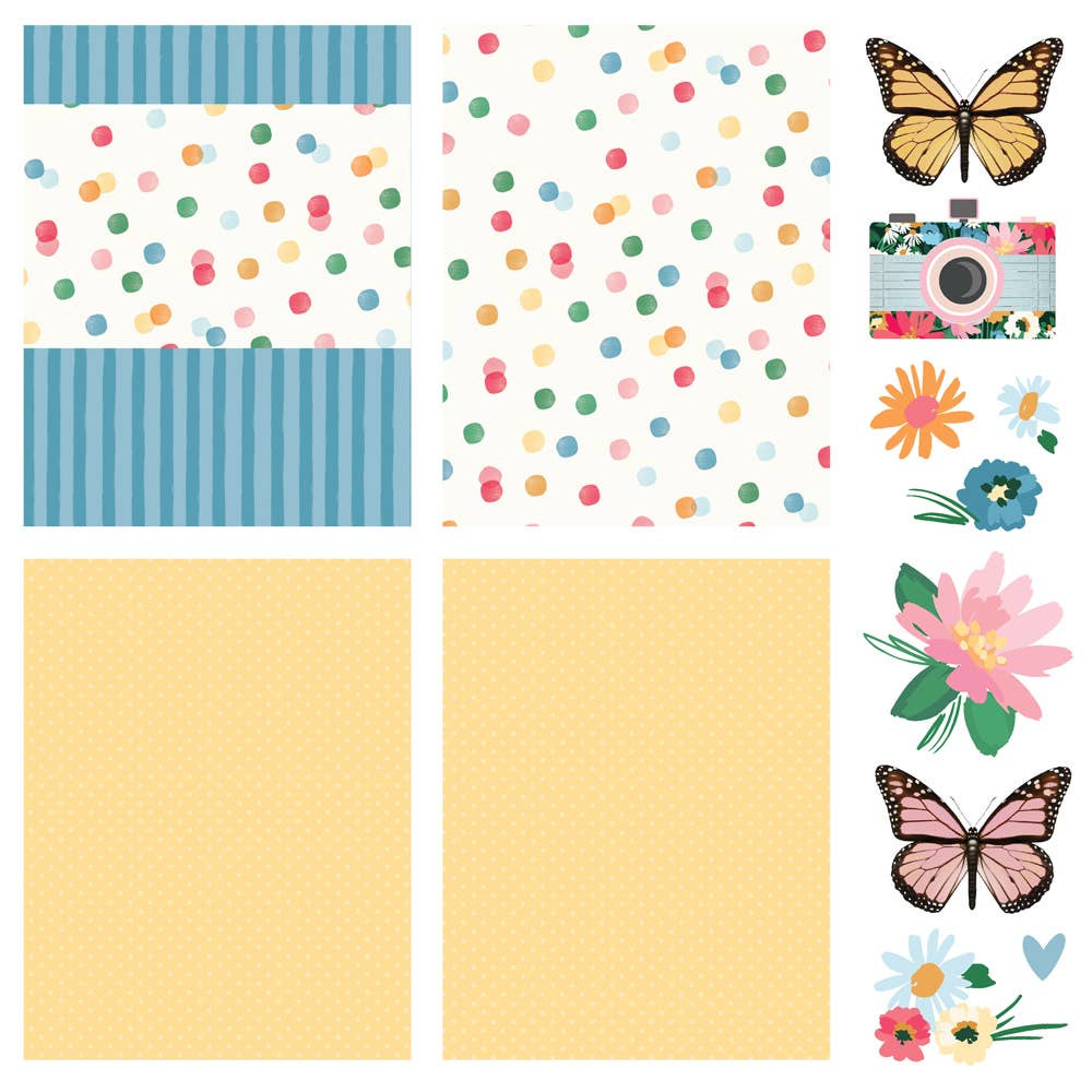 Simple Stories - Wholesale DIY Craft Kit - Sunny Days Simple Cards Kit with Chipboard & Die-Cut Pieces3