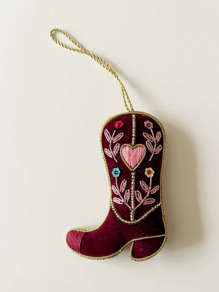 Handmade ornament Cowboy BOOT for wholesale by Tinytiny.dk