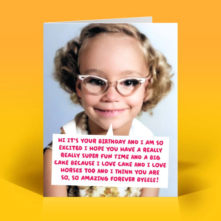 So aufgeregt Geburtstagskarte für den Großhandel von The Raccoon Society