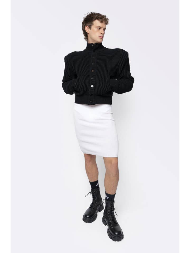 FANG - Wholesale Bomber Jacket - Men's - Power Shoulder Knitted Bomber