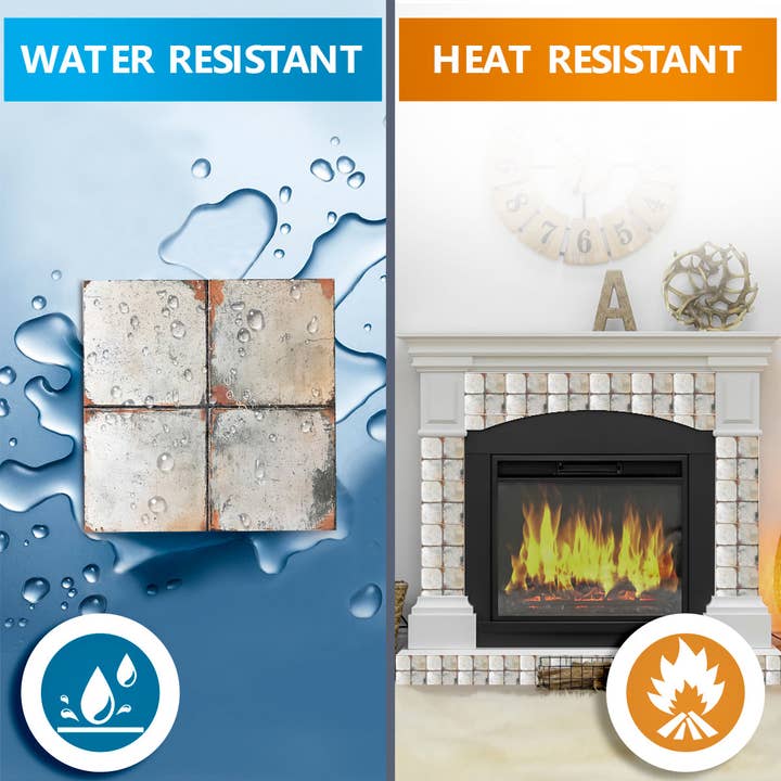 Mi Alma LLC - Wholesale Wall Tile - Gray Self-adhesive Tile Stickers Peel and stick stair treads Vintage tilePeel and Stick Tile Stickers for easy bathroom tiles cover Model - R16113