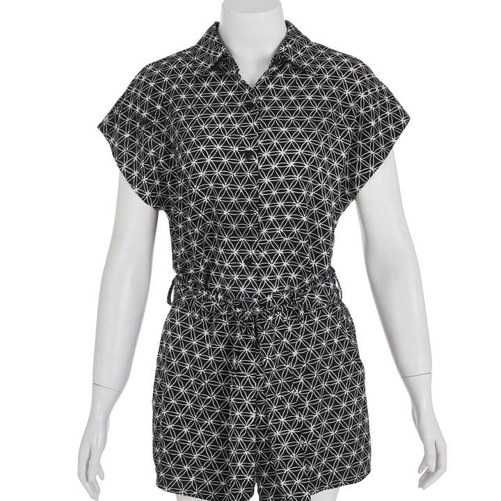 beach set, flower of life, black and white for wholesale by LINDA HERING