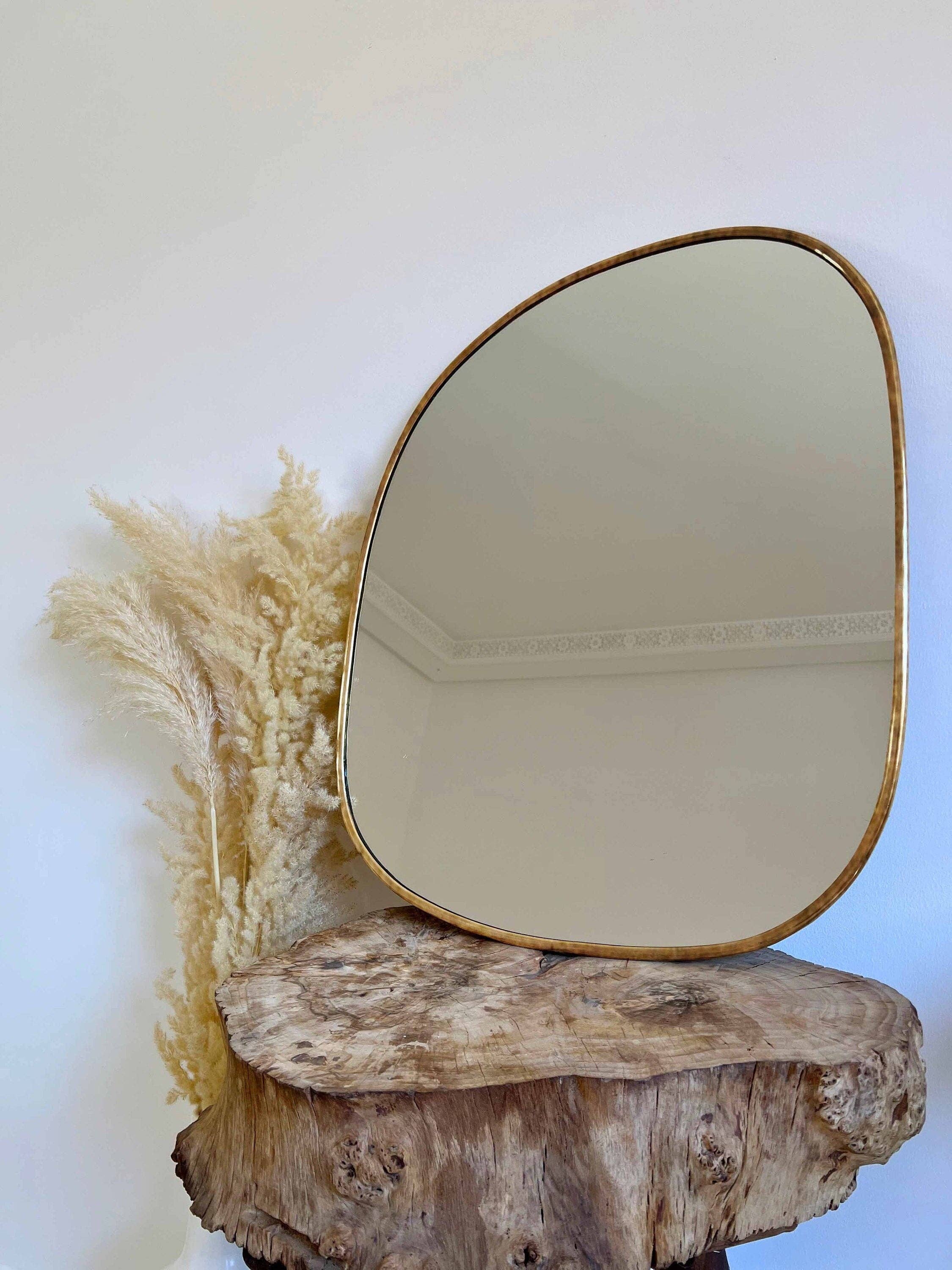 Palmeraies - Wholesale Wall Mirror - Antique Brass Asymmetrical Mirror - Irregular Brass Wall Mirror