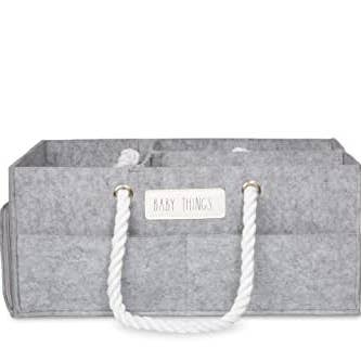 DesignStyles Home - Wholesale Diaper Caddy - Baby - Rae Dunn Baby Diaper Caddy Organizer with Rope Handles