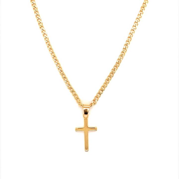 Mali Beads - Wholesale Kids Necklace - Kids - 18k Kids Cross Necklace - Thick Cross Design