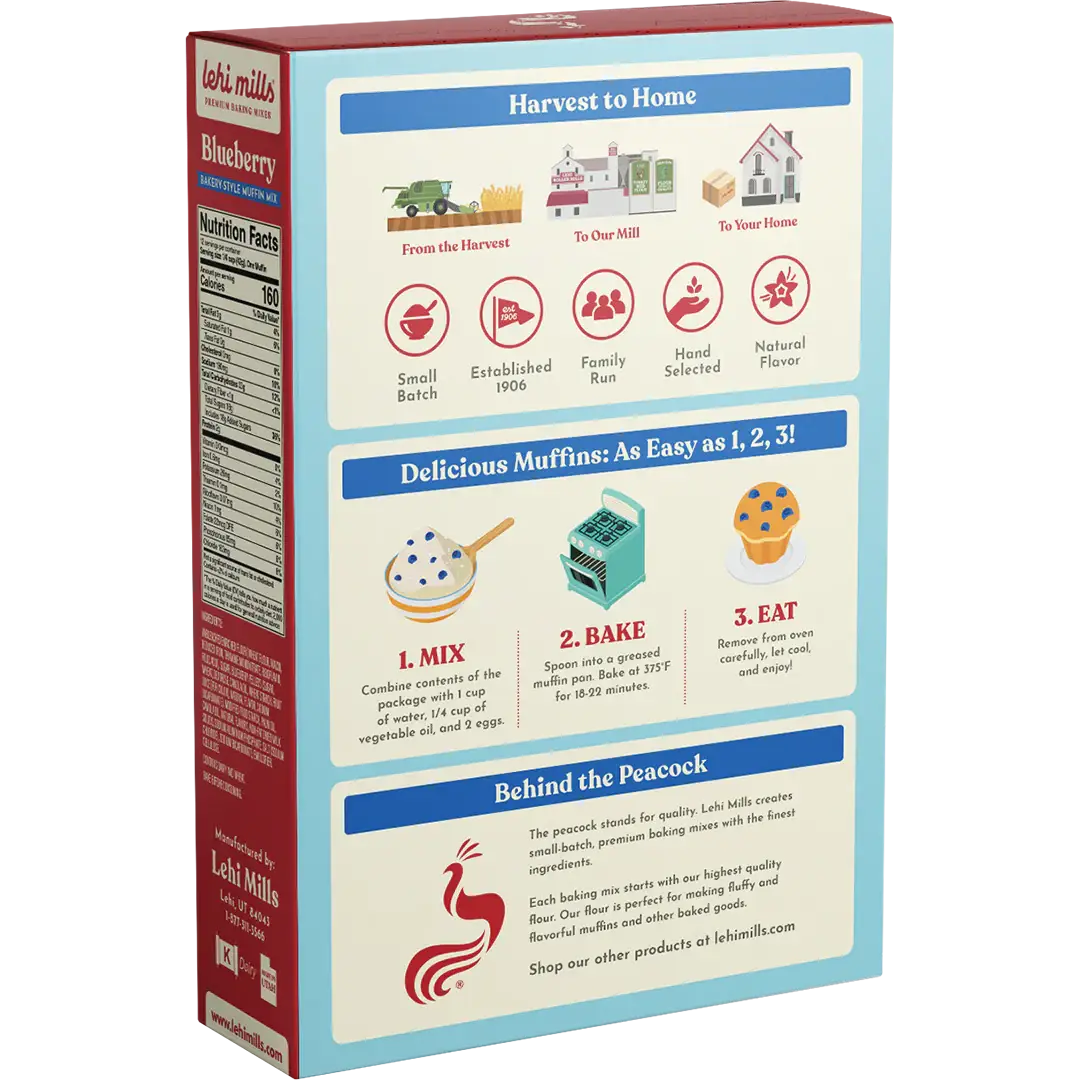 Lehi Mills - Wholesale Muffin Mix - Blueberry Muffin Mix2