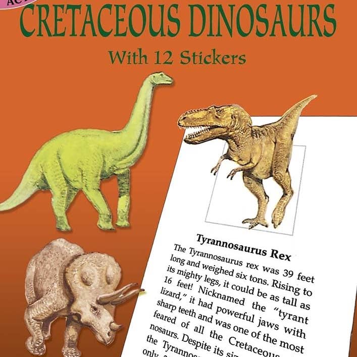 Boon Books - Wholesale Coloring & Activity Book - Kids & Baby - Dover Activity Books: Cretaceous Dinosaurs with Stickers