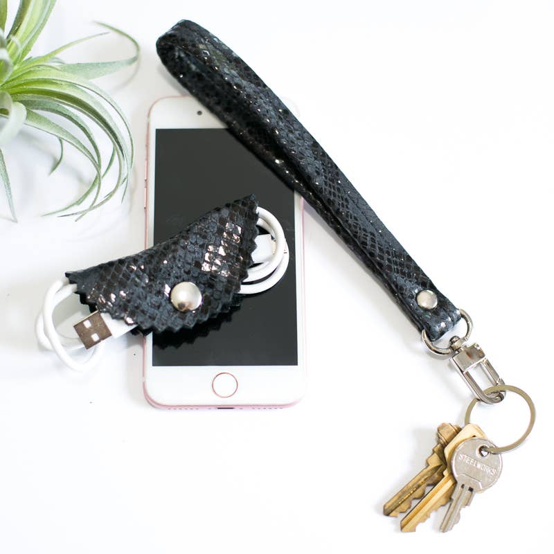 Beaudin - Wholesale Keychain - Women's - Wrist Strap Key Fob In Leather, Hair on Hide(Pre Made)3