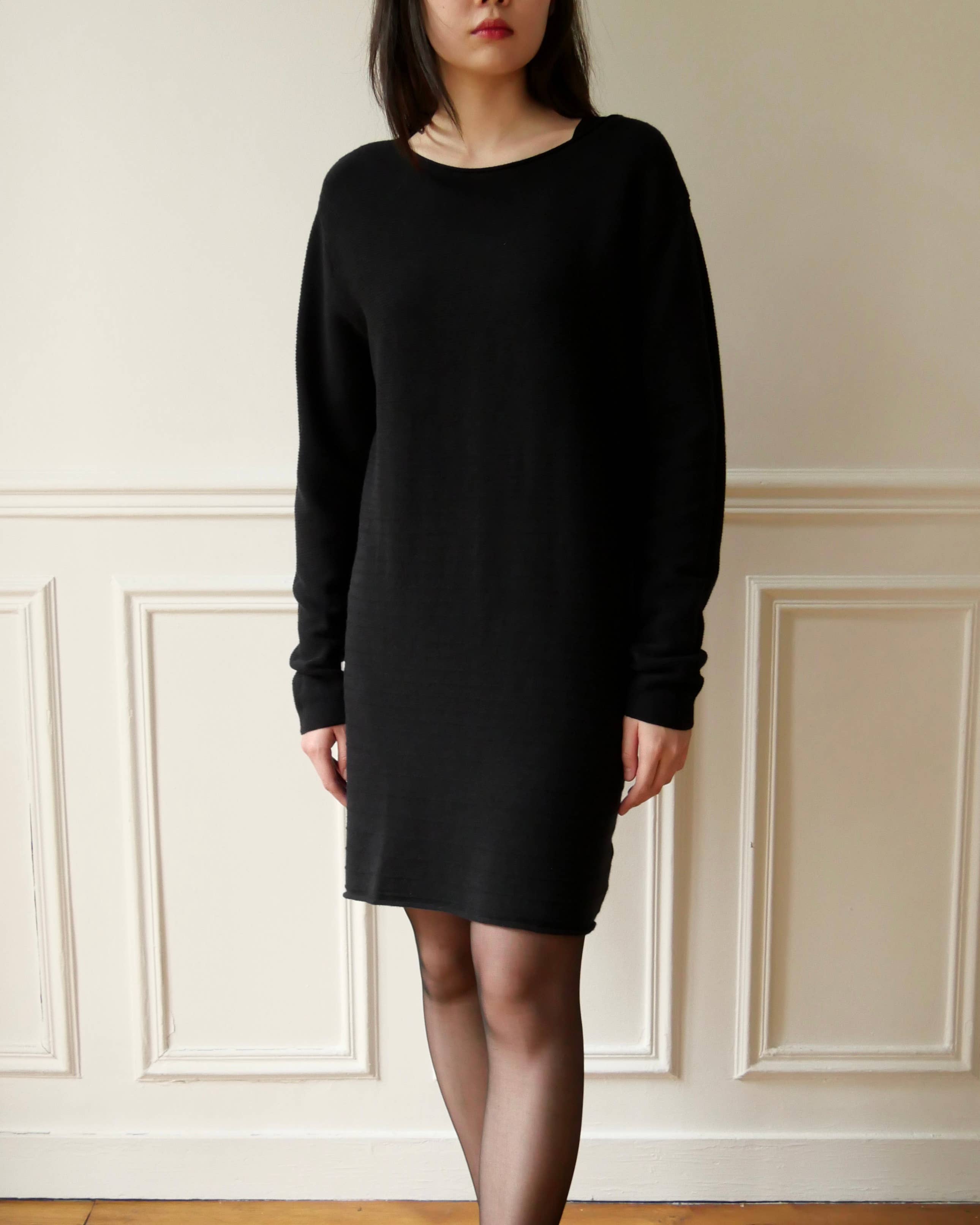 JULIA PARIS – Vestido - Mulher por atacado – Vestido midi de malha com decote redondo1