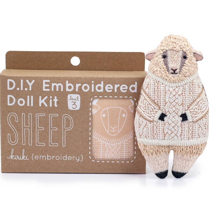 Kiriki Press - Wholesale Embroidery/Cross Stitch Supplies - Sheep - Embroidery Kit2