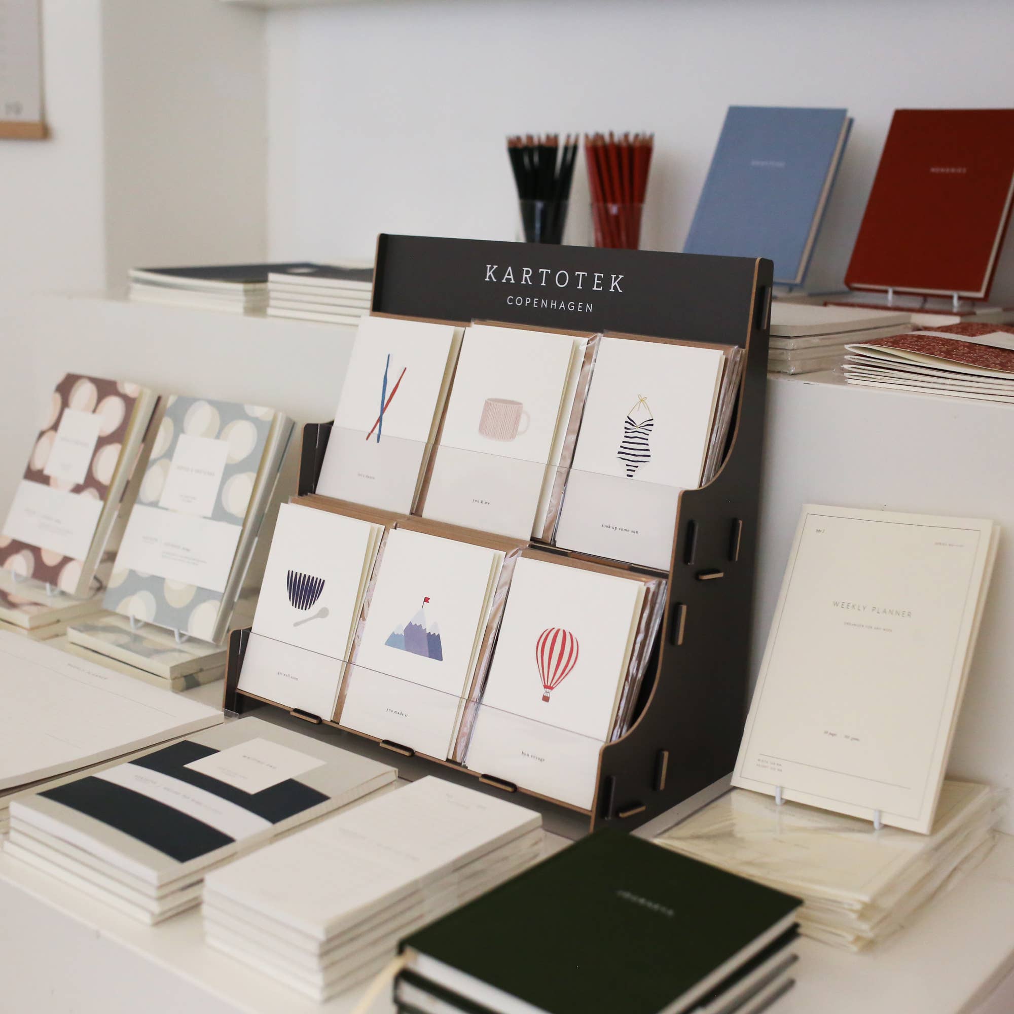 Kartotek Copenhagen - Wholesale Retailer Display - Paper & Novelty - Desk Display S (6 greeting cards) - terms apply2