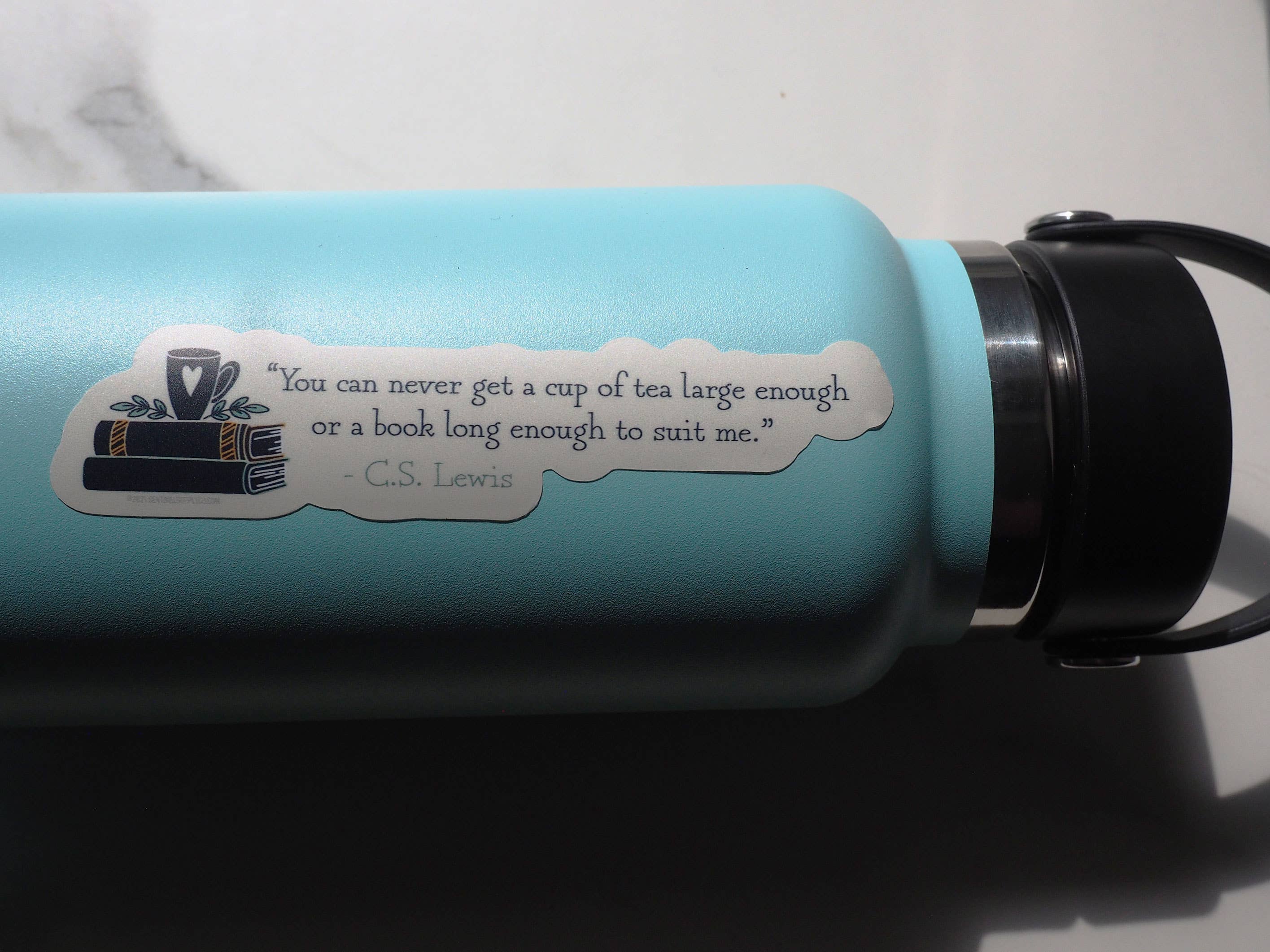 Sentinel Supply - Wholesale Sticker - Tea & Books CS Lewis Quote Sticker4