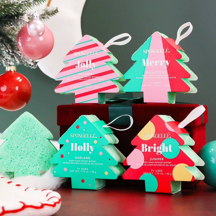 Holiday Tree Buffer Assorted Pack - Christmas Gifts Gift Set for wholesale by Spongellé | Easter Gifts | Mother's Day 2026 | Spring Gifts