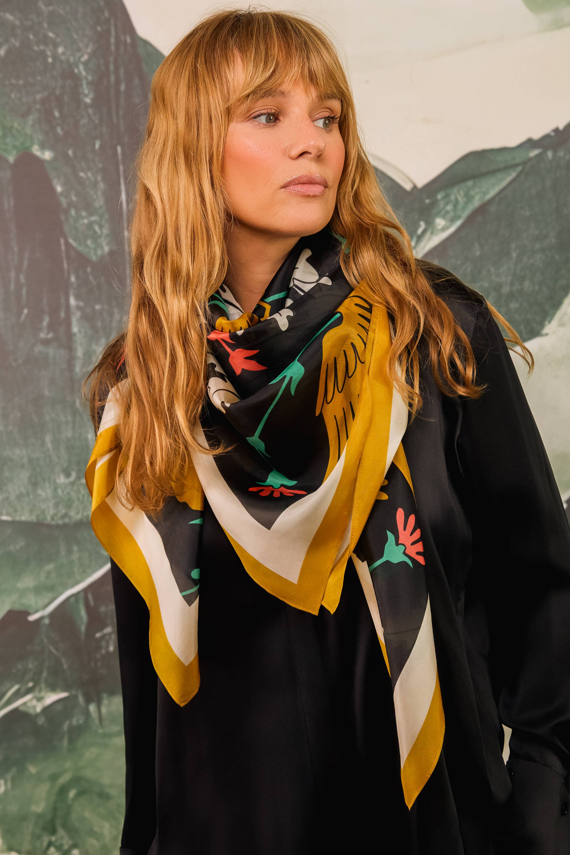 Artemis Muse – wholesale Scarf – Women's – Regal Doves & Lions Luxury Silk Scarf 120cm * 120cm0