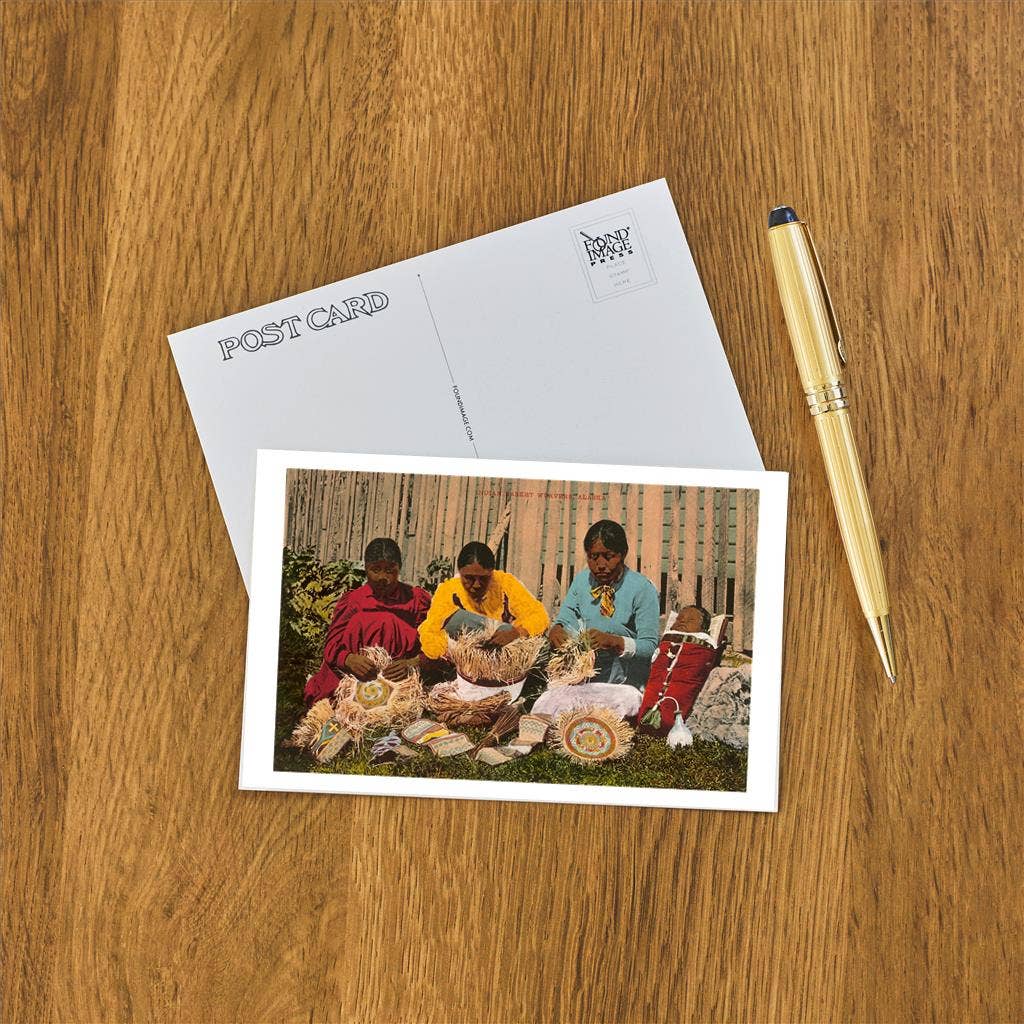 Found Image Press - Wholesale Postcard - Postcard AK-40 Eskimos Weaving Baskets1