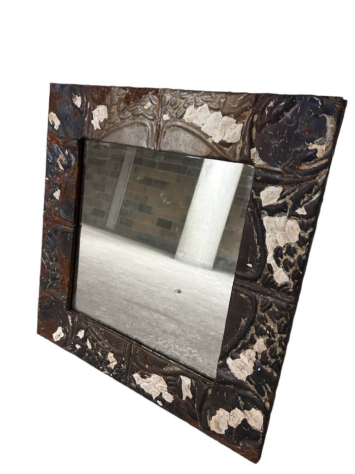Pressed Tin Ceiling Tile Mirror (RW01) for wholesale by Botanical Boys