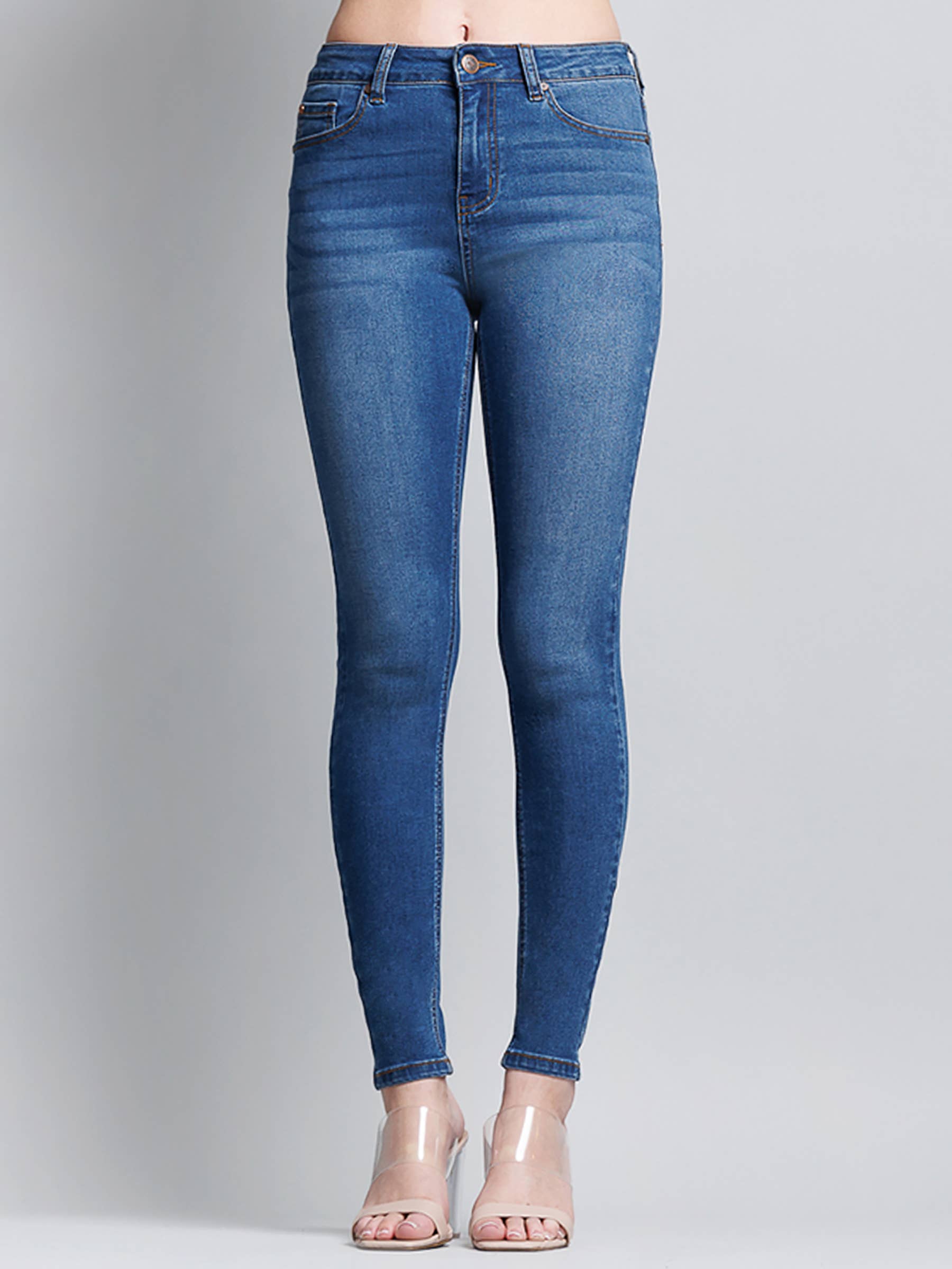 MEDIUM OPEN PACK High Rise Classic Ankle Skinny Jeans WEP3105  for wholesale on Faire7