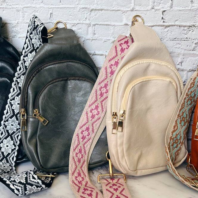 Borsa a tracolla in pelle vegana con scomparti per carte di credito per la vendita all'ingrosso da parte di Krediz