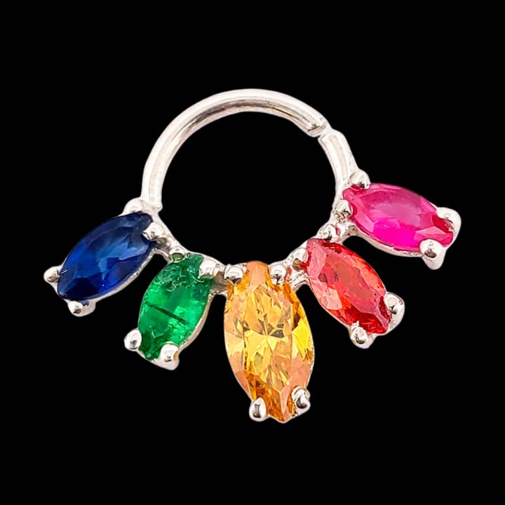 Regnbue Pride Flag Marquis Septum Piercing for engroshandel hos Inchoo bijoux inc