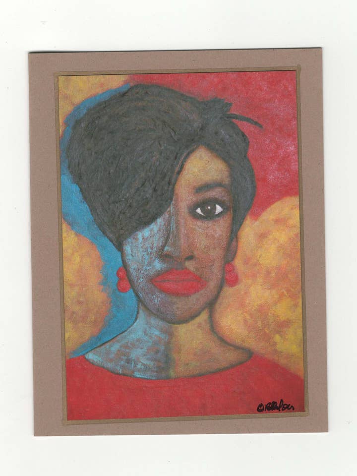 Tarjeta de notas de arte de mujer afroamericana para venta al por mayor de Noteworthy Crafts