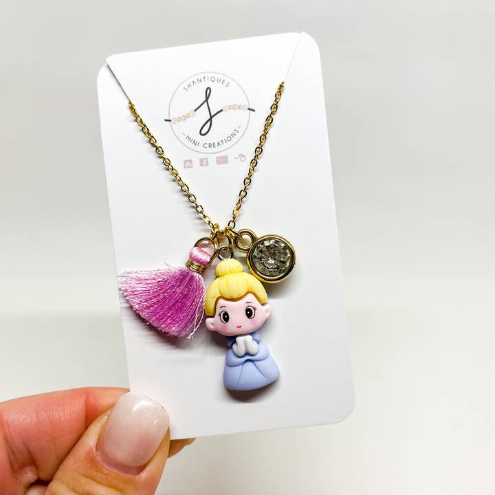 Shantiques Mini Creations - Wholesale Kids Necklace - Kids - 16" Chain Necklaces - Princess' and M Mouse16