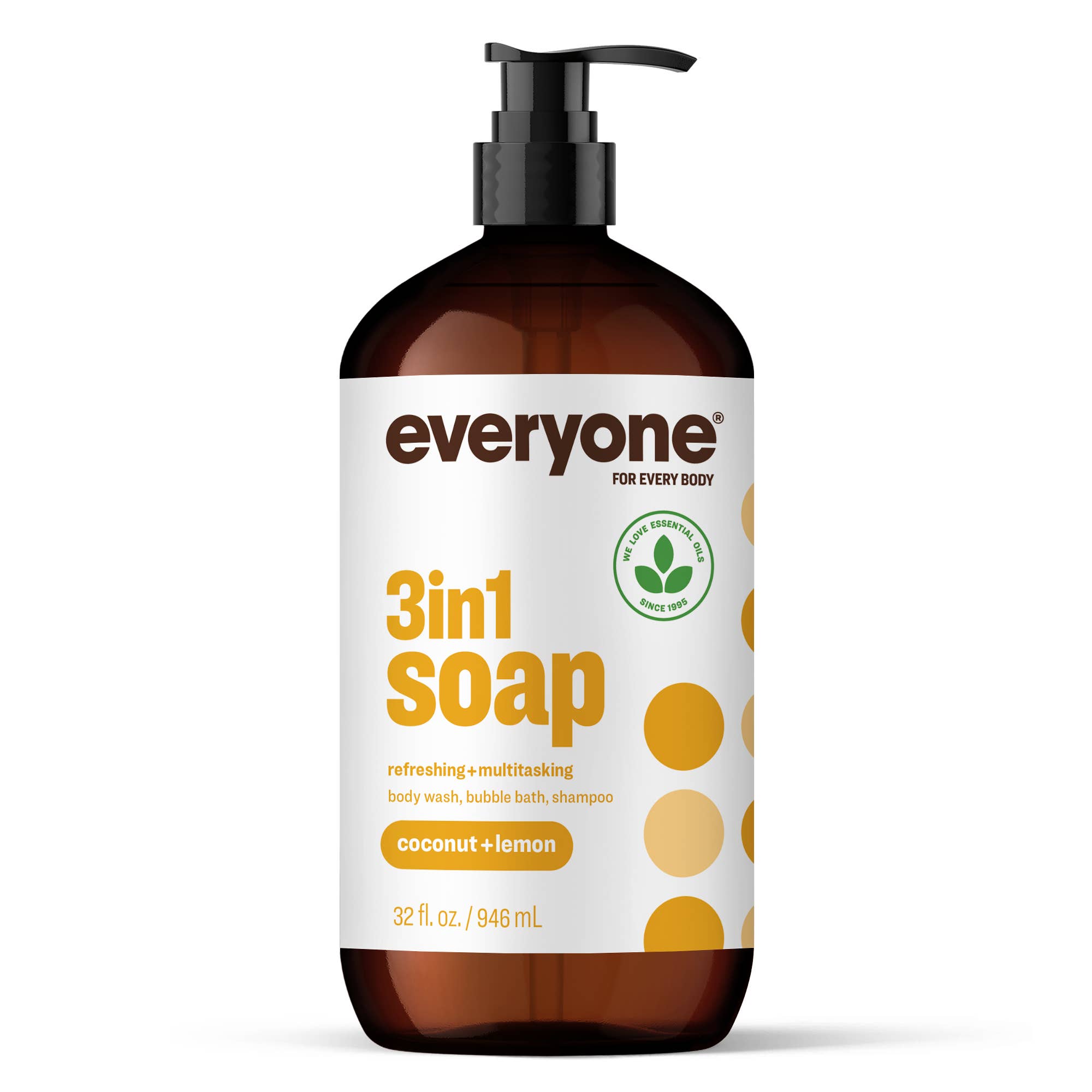 EO + Everyone - Wholesale 2-in-1 Shampoo & Body Wash - Coconut + Lemon 3in1 Soap 32 oz Case Pack of 6