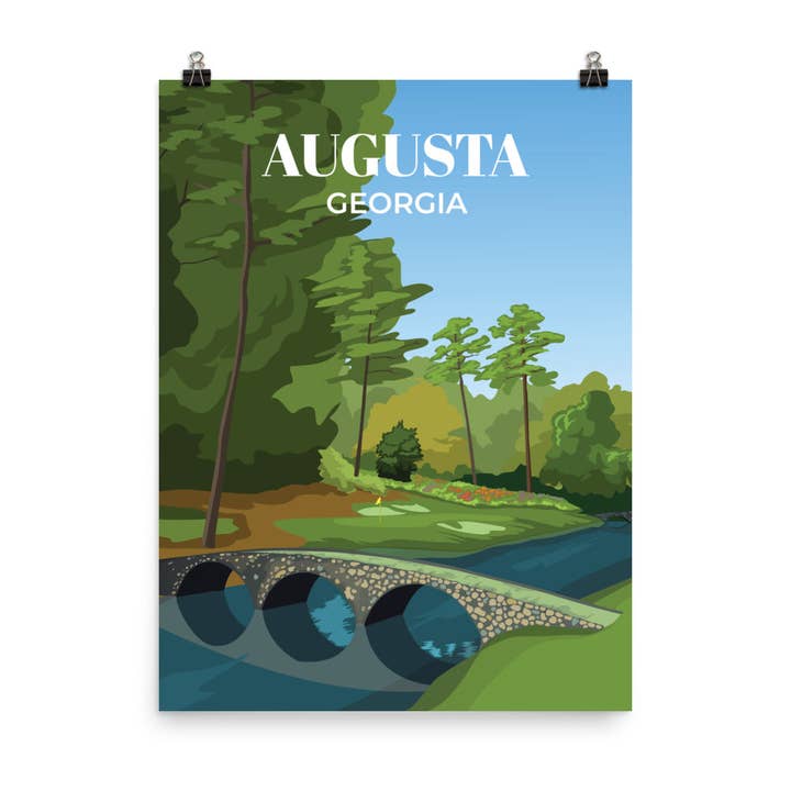 Augusta GA - Poster del campo da golf per la vendita all'ingrosso da parte di Golfer Paradise