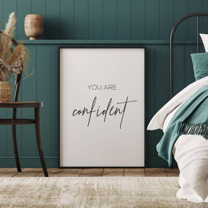 You Are Confident Affirmation Print for wholesale by Embracing Rainbows