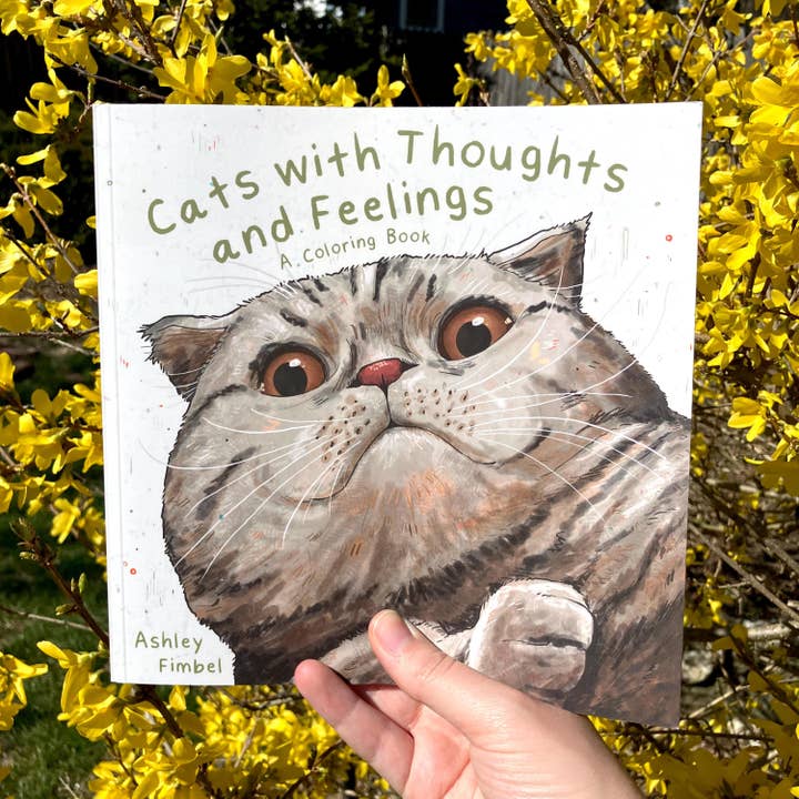 Art Fimbel - Wholesale Coloring & Activity Book - Adult - Cat Coloring Book, Cats With Thoughts And Feelings5