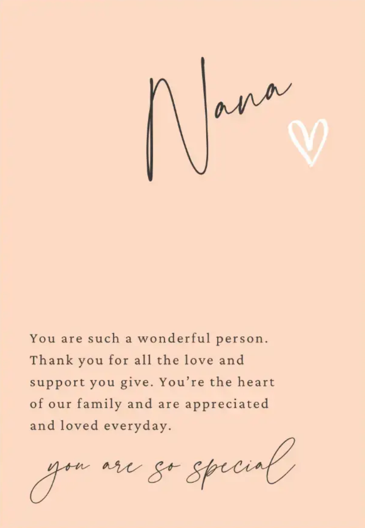 Petimo - Wholesale Birthday Card - Little Notes Nana You Are So Special Card - Peach1