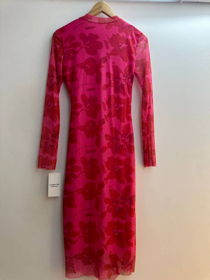 LORIANE - Wholesale Dress - Women's - 6818 One Size Bodycon Print Maxi Dress 11