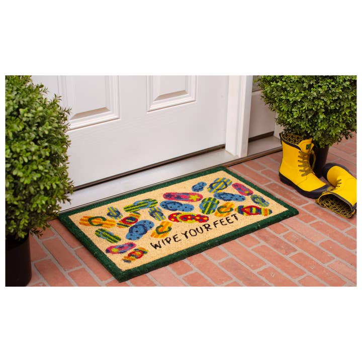 Calloway Mills - Wholesale Door Mat - Lots of Flip-Flops Doormat