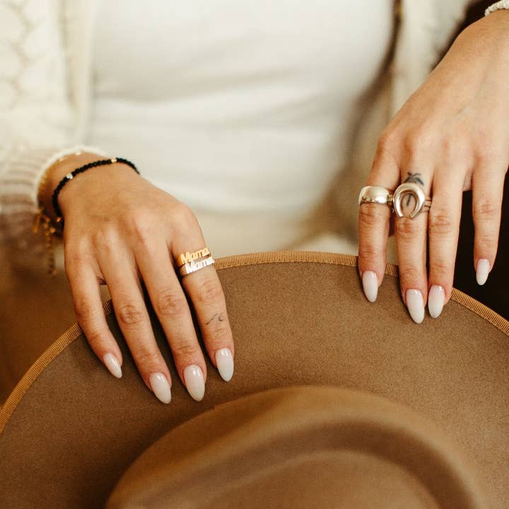 Sierra Winter Jewelry - Vente Anneau/bague à empiler - Bague Mama - Or2