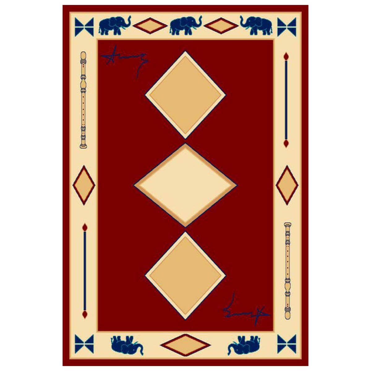 O&Ko - Wholesale Rug Pad - Chobay 8 Red 120X180Cm Living Room Rug0