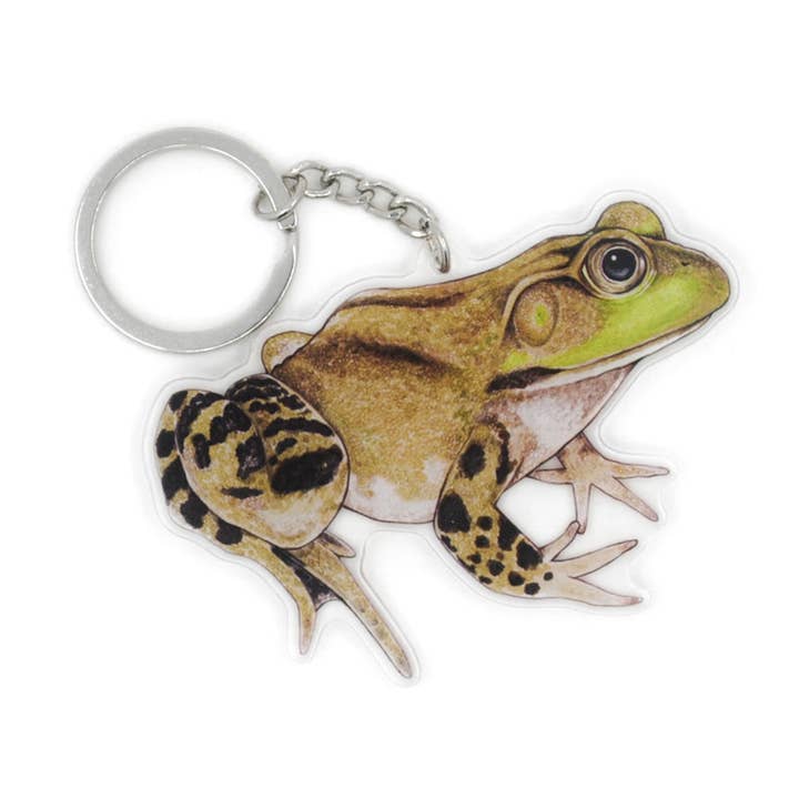 Llavero acrílico de doble cara American Bullfrog para venta al por mayor de Allison Stoiser Art